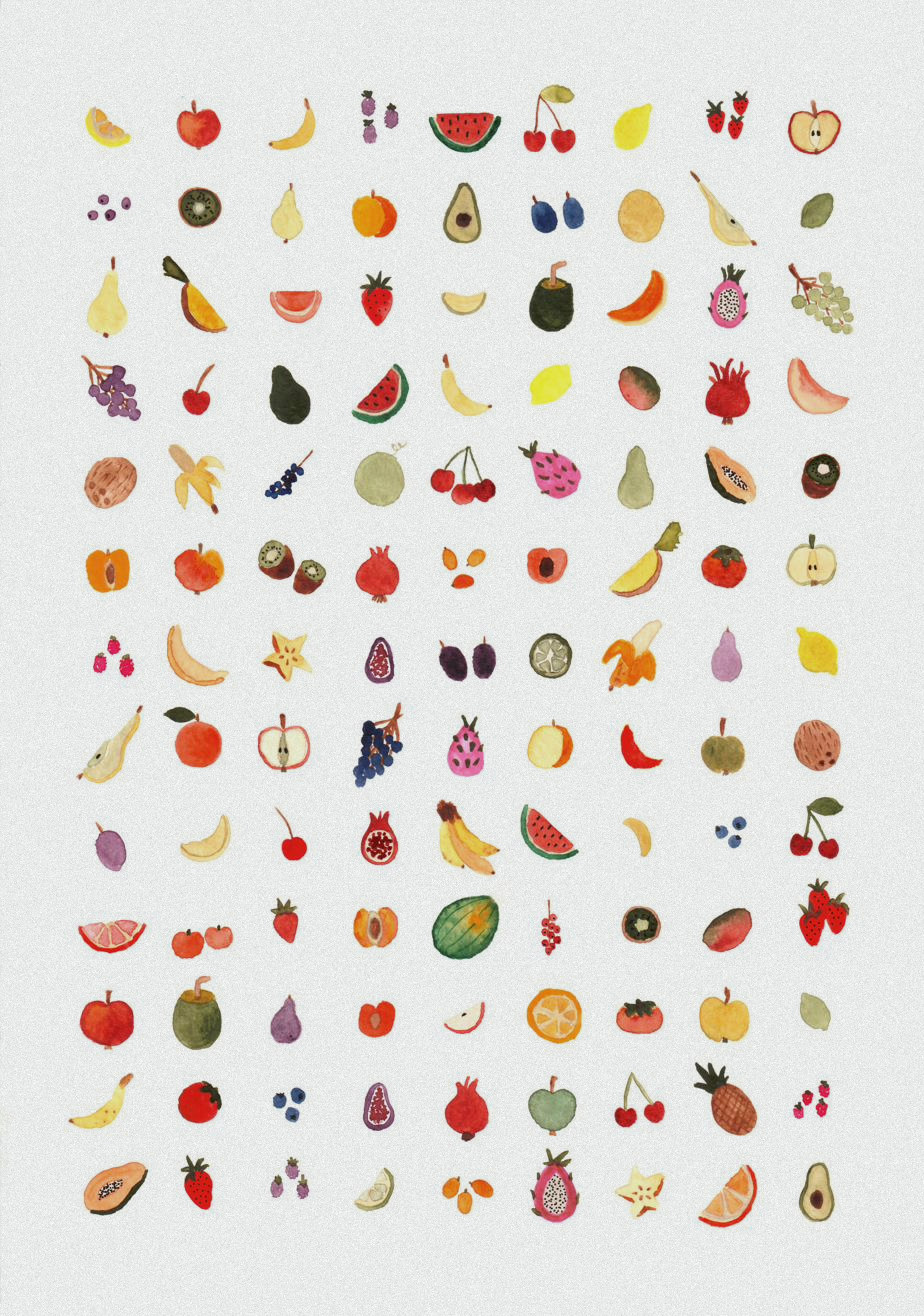 Katalog sadja – limone, jabolka, lubenice, jagode, fige in grozdje